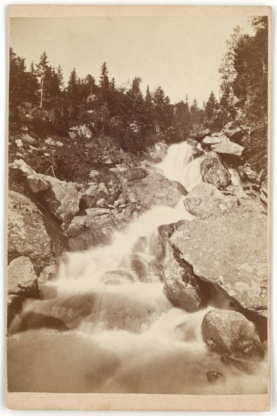 Studenovodský Waterfall by Károly Divald